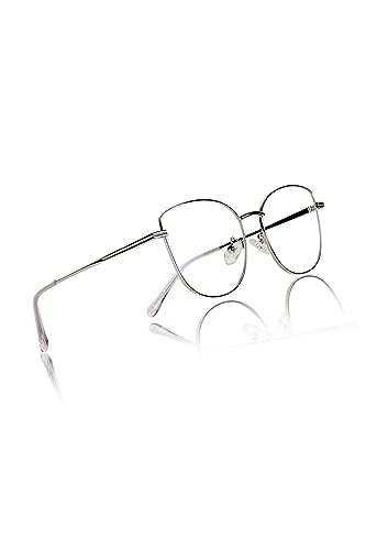 Image of Jodykoes Cat Eye Frames for Women Premium Series Designer Eyeglasses with Blu Cut Anti-Glare Protection | Fashionable Metal Frames | Ideal for Computer and Blue Rays