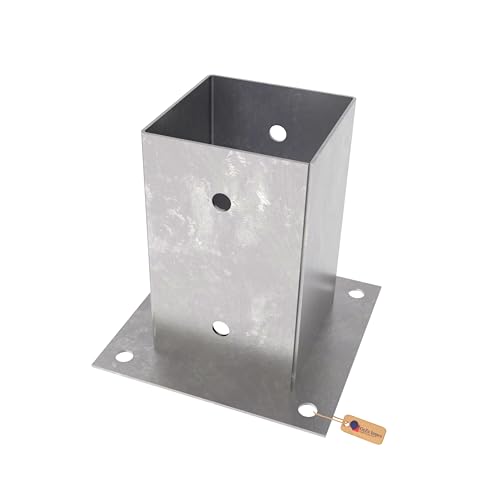 DATI TECNICI - dimensione foro: 91 x 91 x 150 mm - Fori: 8 fori Ø 11 mm - Piastra di base: 150 x 150 mm - Spessore materiale: 2,0 mm - Tipo materiale: acciaio zincato a caldo