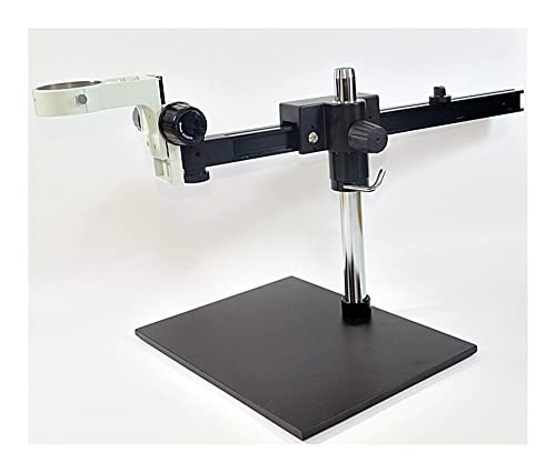 顕微鏡キット 実体顕微鏡用シングルアームブームスタンド - スクエアアーム、ピンマウント、76mm フォーカスブロック 顕微鏡レンズアダプター(STL3 A3)