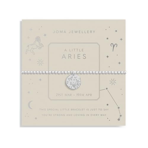 Joma Jewellery STAR SIGN A LITTLE ARIES Silver Plated 17.5cm Stretch Bracelet stretch