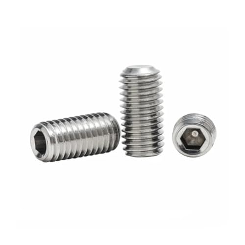 1000PCS Wholesale M2 M2.5 M3 M4 M5 304 Stainless Steel Thread Grub Screw Flat Point Hexagon Socket Set Screws(5mm,M4 1000pcs)