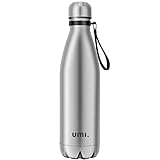 Amazon Brand - Umi Trinkflasche Edelstahl 750 ml, BPA-frei Wiederverwendbare Thermosflasche, Auslaufsichere Doppelwandige Vakuum Isolierflasche für Arbeit, Schule, Sport, Outdoor