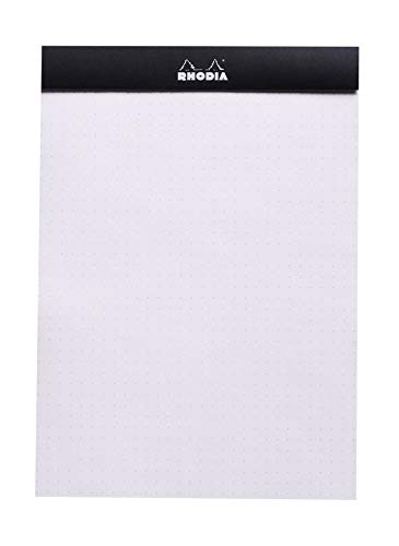 Rhodia Head Stapled Pad, No16 A5, Dot - Black