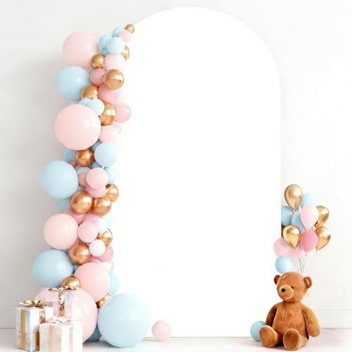 6.6FT White Wedding Arch Backdrop Cover Stretchy Fabric