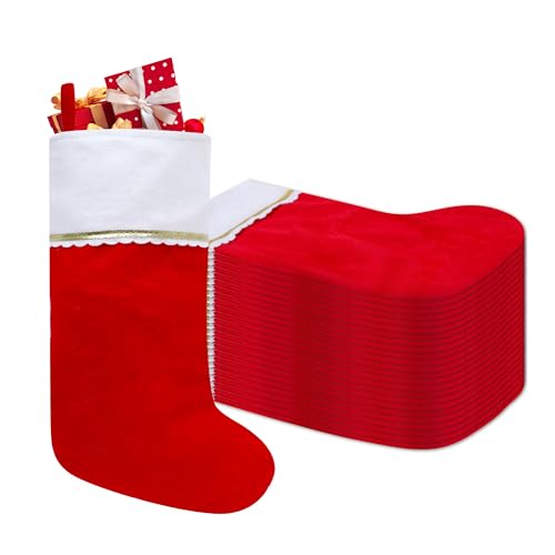 Tokforty 24 Pack Felt Christmas Stockings, 19...