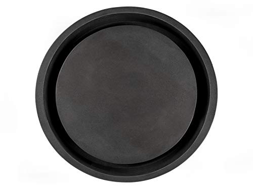 Eden Bath Eb_S042Ls-H Round Infinity Pool Stone Vessel Sink - Honed Lava Stone #TOP2