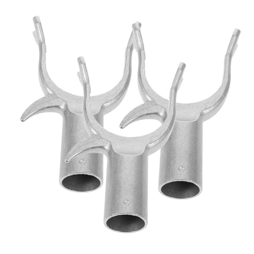 TIDTALEO Fourche de Tringle à Vêtements en Alliage D’Aluminium 1,9 Cm, Têtes de Poteau Robustes, Accessoires de Remplacement pour Portant à Linge, Usage Intérieur et Extérieur, Lot de 3