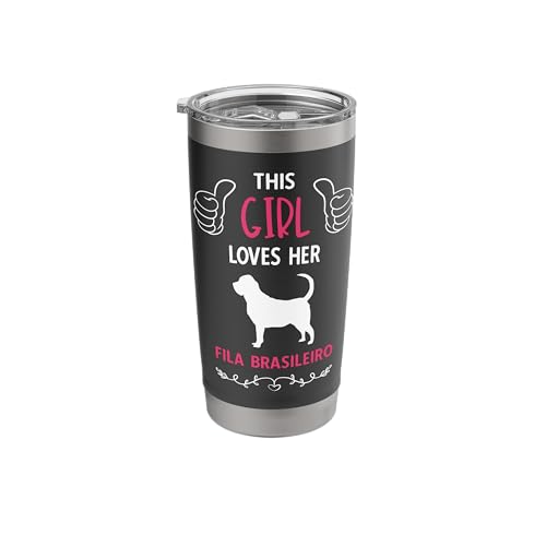 This Girl Loves Her Fila Brasileiro Dog Owners Stainless Steel In...
