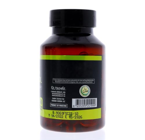Image of Dr. HERBALIST Flaxseed Oil Softgels 1600mg, Fish Free Omega 3, Halal 60ct