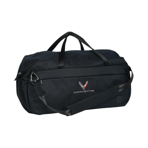 Bolsa esportiva C8 Corvette TM com alça de ombro – Bolsa esportiva Chevrolet oficialmente licenciada para viagens, academia, trabalho, lazer