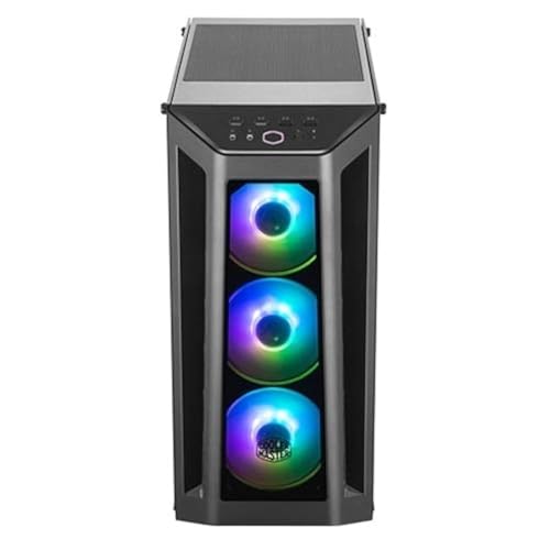 Cooler Master Steel, Plastic, Tempered Glass Computer Case (Black)