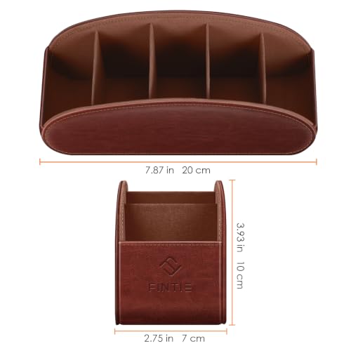 Image of FINTIE Remote Control Holder with 5 Compartments Vegan Leather