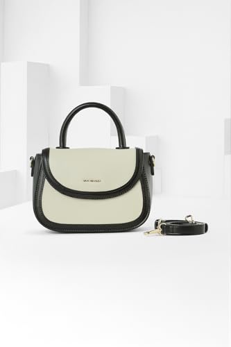 Image of Van Heusen Women Satchel Bag |Smart & Stylish Bag | Crossbody Detachable Strap, Green