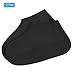 PATIKIL M Waterproof Silicone Shoe Covers, 2 Pairs Reusable Non-Slip Overshoes Rain Shoes Cover Protectors Galoshes for Outdoor Rain Snow, Black