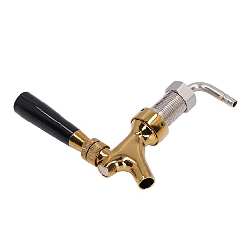 Image of 1Pcs Stainless Steel Brass Beer Faucet Tap with Adjustable Flow - for Home Brew, Bars, Restaurants, Compatible with 9 /12 Caliber Kegs, Durable Draft Beer Dispenser