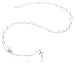 925 Sterling Silver 3mm 24 Inch Beaded Rosary Necklace with Dangling Cross (I-1520)