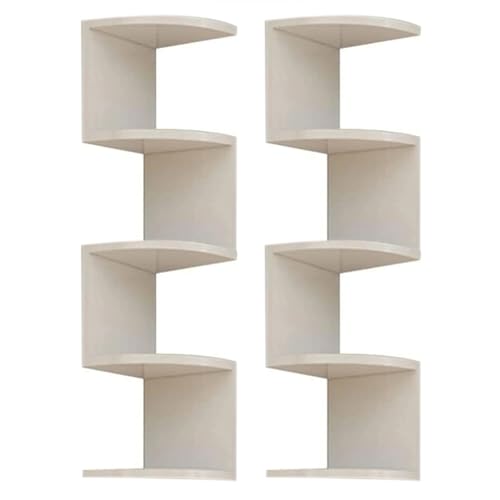 Support de rangement d'angle mural pour optimiser les petits espaces avec 5 cloisons - 2