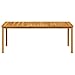 Yisssmeng Large Acacia Wood Dining Table 79x39.4 in Rectangular Rustic Patio Furniture for 8 Persons Brown Outdoor Folding Style Assembly for Deck Garden Backyard BBQ Gatherings
