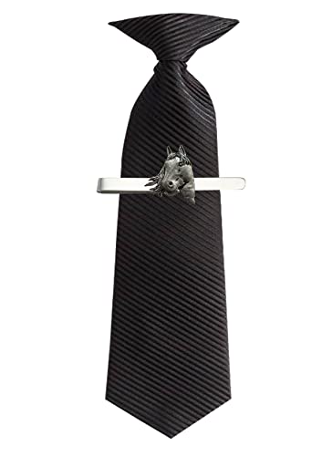 Pinza de corbata de cabeza de caballo de metal con caja de regalo elegante para hombre