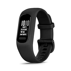 Garmin vivosmart 5 Smart Health and Fitness Activity Tracker with Touchscreen, Black, Large (Renewed)