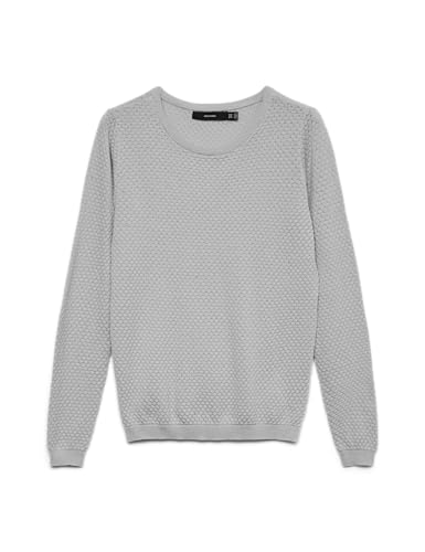 VERO MODA Stickad damtröja VMCARE tröja, Ljusgrå melange, M