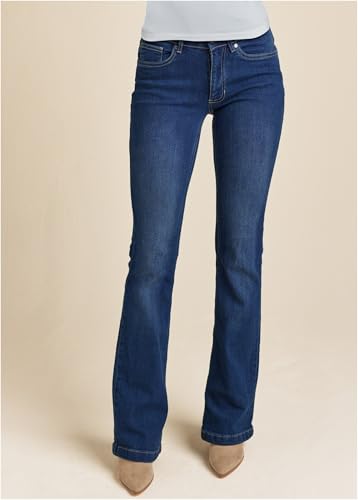 VENUS Womens Halle Bootcut Jeans - 12L, Dark Wash2