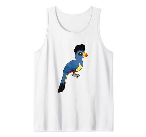 Cute Cartoon Great Blue Turaco Birdorable Bird Species Tank Top