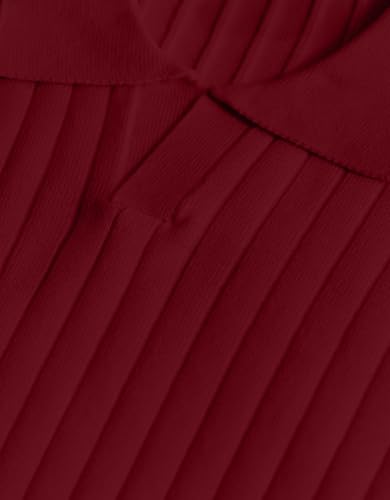 Image of Veirdo Men's Casual Ribbed Polo Collar Knit T-Shirt | Regular Fit Half Sleeve Polo for Men | Flat Knit Textured T-Shirt Perfect for Office, Party, Travel