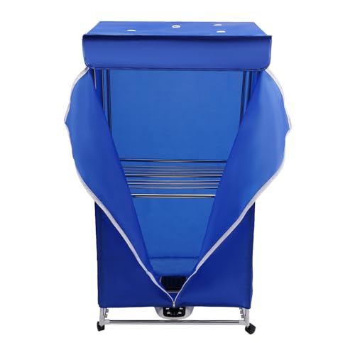 Clothes Dryer, Portable Travel Mini 1500W Dryer Machine 66.14lb Capacity Electric Dryer with Bracket Intelligent Time Control & Remote Controls for Dry Clothes, Towels, Jeans (Blue-unpatterned)