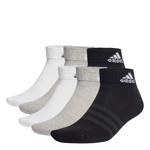 Image of adidas Poly Cotton Unisex Cushioned Sportswear Ankle Length Socks 6 Pairs Socks