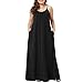 Produktbild LILICAT_kleider Großen Größen Maxi Kleider Ärmellos Strandkleid Boho Maxikleid Sommerkleid Casual V-Ausschnitt Partykleid mit Taschen Verstellbares Riemchensommer Abendkleid