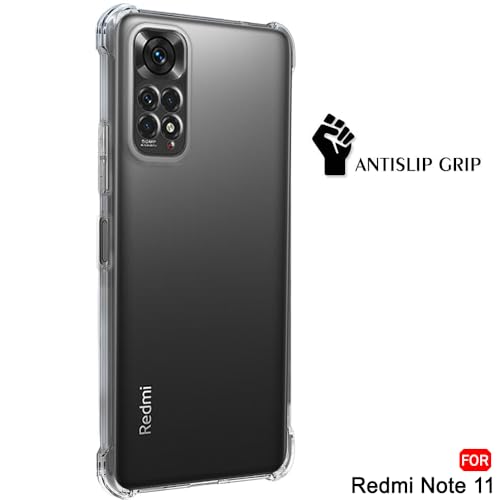 Image of TheGiftKart Crystal Clear Back Cover Case for Mi Redmi Note 11 / Note 11s | Shockproof Soft TPU Case | Cushioned Edges for Ultimate Protection Back Cover Case (TPU, Transparent)