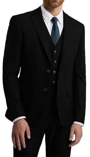 Mens Suits Set Slim Fit 3 Piece Trajes para Hombre Notch Lapel Dress Suits Wedding Business Formal Coat Vest Pants - Main Image