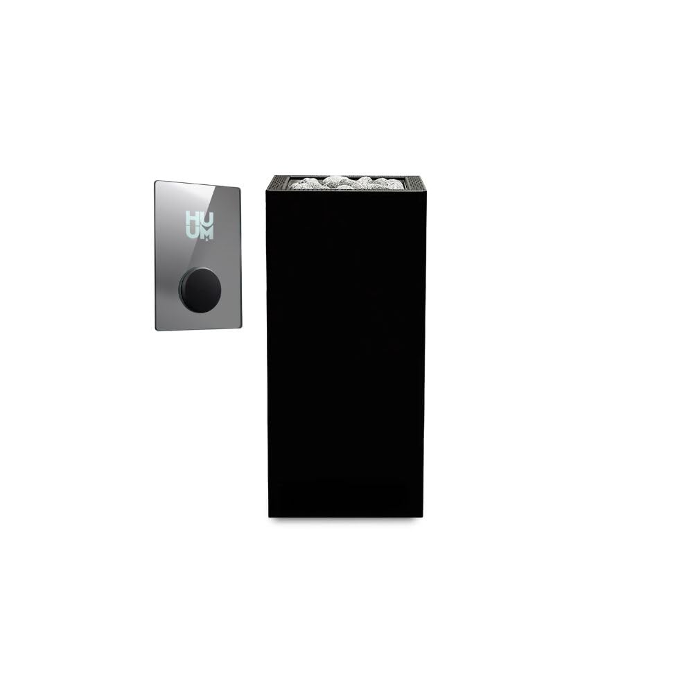 HUUM CORE6 6.5KW Series, Sauna Heater, Customizable Exterior with Control (Sauna Stones Included) (6.5k.W Black Stainless Steel, UKU WiFi - Mirror)