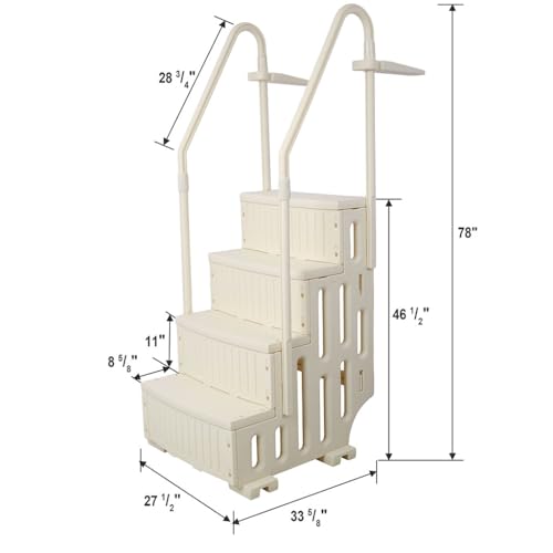 Escalera para piscina con 4 peldaños antideslizantes miniatura 7