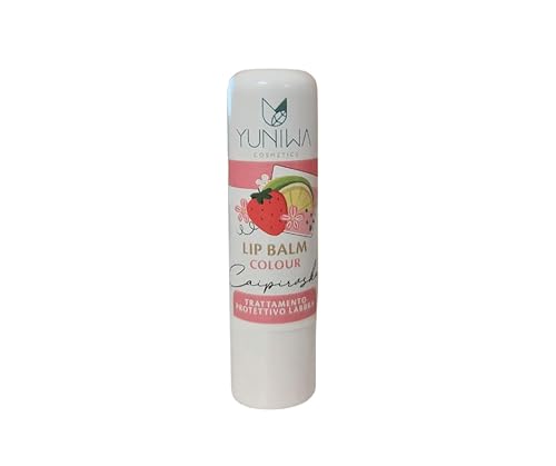 Balsamo Labbra Protettivo Colorato Rosa - Caipiroska - Protettivo e Nutriente - Con oli e burri naturali - Aroma alimentare sicuro - Idrata senza ungere - 5 ml