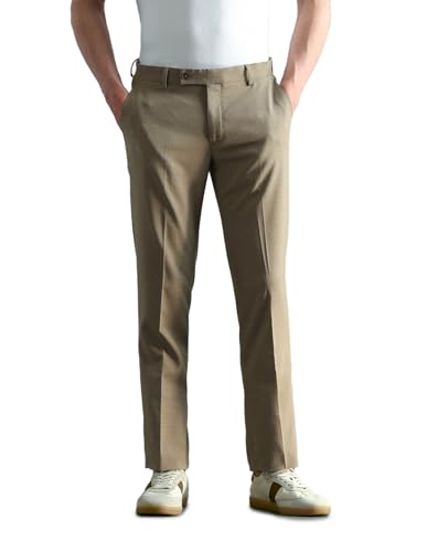 Arrow Men's Tapered fit Textured Trousers