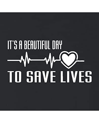Go All Out Medium Black Mens It's A Beautiful Day To Save Lives Sweatshirt Hoodie #TOP2