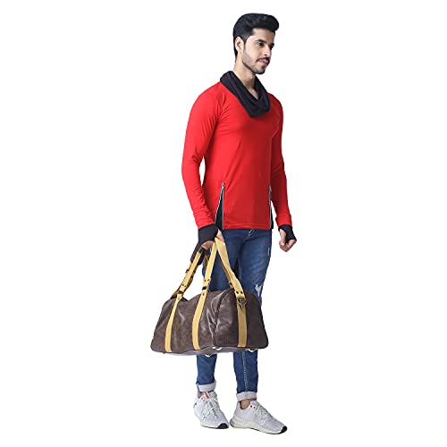 Image of Black Collection Men's Attached Muffler Full Sleeve T-Shirt(SKU: BCN0023)