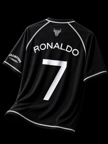 Image of Boys Football Players Jersey T-Shirt | Looper Polyester Sports Wear | Half Sleeve Round Neck Casual for Men