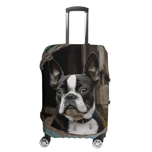 Housse de valise Boston Terrier anti-rayures et anti-poussière pour protection voyage