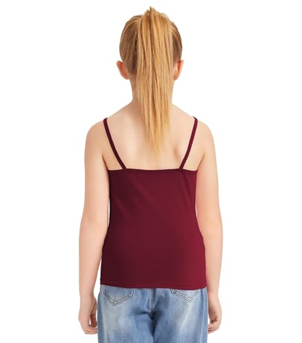 Image of Dreammonkey Girl's Full Sleeveless Camisole Tank Tops Kids Comfort Breathable Dance Tank Tops(Ages 2T-14Years)