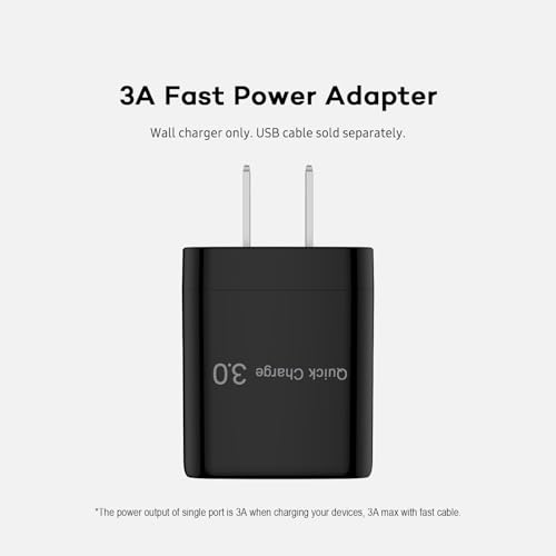 Image of Usb Charger Block With Single USB-A Qc 3.0 Charging Port For Google Pixel 10 Pro Xl 9 9a 8 8a 7, Apple Wall Charger Usba Multi 2 Pack Power Adapter Ac Cube for iPhone, Samsung Galaxy, Wireless Charger
