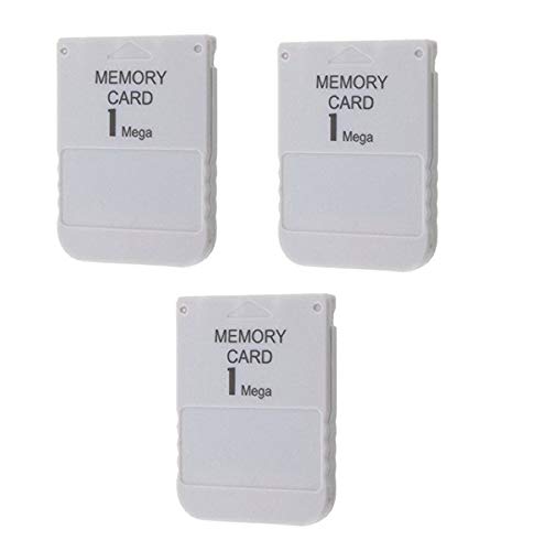 DARLINGTON & Sohns 3 Stück Speicherkarten für PS1 Playstation 1 Memory Cards 1 MB Memorycard Memory Card Speicher Karte passend für Sony Playstation 1 PS1 PSX Cover