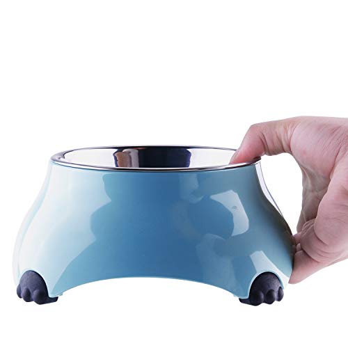 Super Design Small Dog Bowl, Cat Dish, Stainless Steel Pet Bowl With Melamine Stand For Puppy And Kitty #TOP3