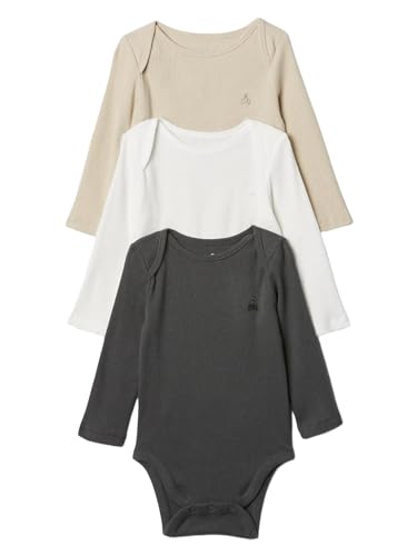 Image of GAP Baby 3-pack Rib Long Sleeve Bodysuit