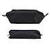TravelWise 2 Piece Wrap Around Zip Toiletry Bag Set, Large and Small Travel Toiletry Bags, Black