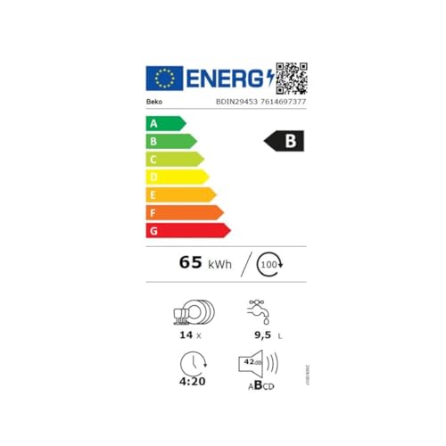 Lave-Vaisselle Beko BDIN29453 – 60 cm, 14 Couverts, 42 dB, Tout Intégrable - vue 9