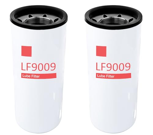 LF9009 Oil/Lube Filter Compatible With Cummins ISC 8.3L ISL/QSL 9.0L ISM N14 M11 Diesel Engines Replaces Cummins 3401544 XLF75000 (2 Pack)