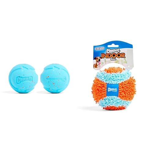 Chuckit Dog Toy Bundle 2 5-inch Rebounce Ball 2-Pack for Dogs 20-60 lbs 4 75-inch Indoor Fetch Ball